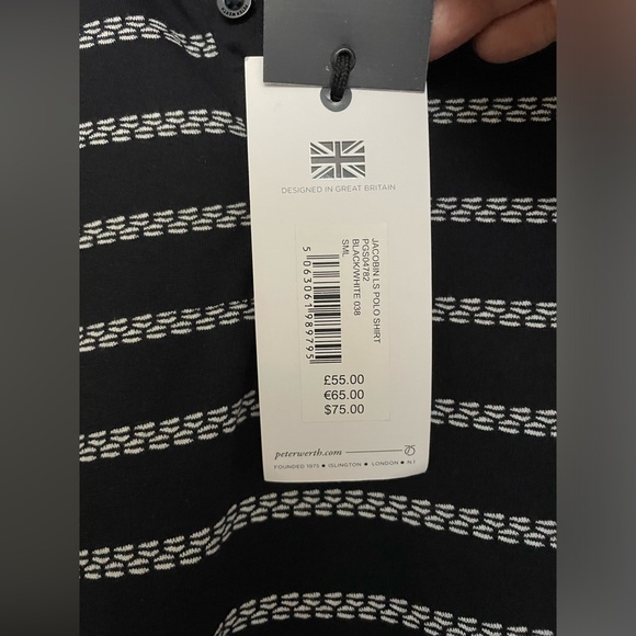 peter werth Jacobin Long Polo Shirt Size S - Picture 2 of 2